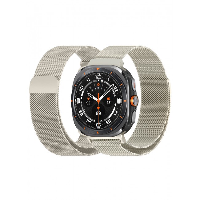MARGOUN for Samsung Galaxy Watch 7 Ultra Milanese Loop, Metal Mesh Adjustable Strap, Magnetic Clasp Mesh Bands Stainless Steel Metal Connector /1
