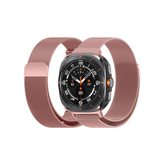 MARGOUN for Samsung Galaxy Watch 7 Ultra Milanese Loop, Metal Mesh Adjustable Strap, Magnetic Clasp Mesh Bands Stainless Steel Metal Connector /2