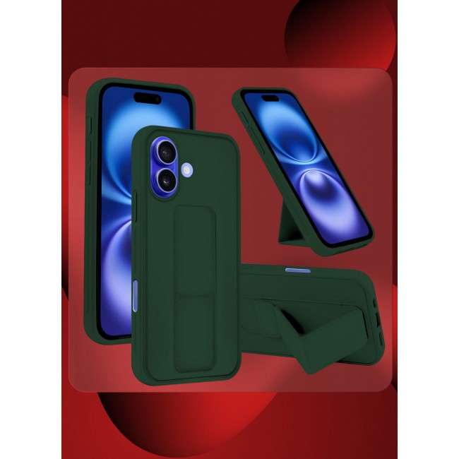 MARGOUN for iPhone 16 Case Premium PU Leather Case with Stand Function Shockproof and Anti Scratch Finger Grip Case Cover / 4