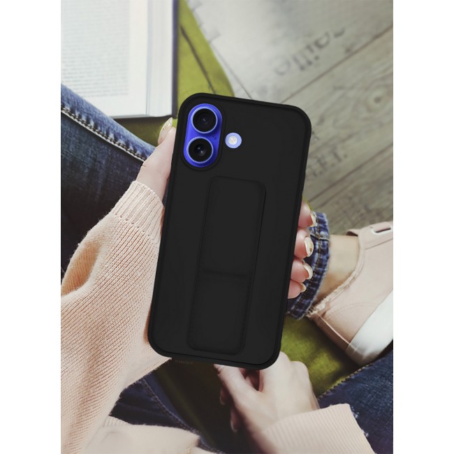 MARGOUN for iPhone 16 Case Premium PU Leather Case with Stand Function Shockproof and Anti Scratch Finger Grip Case Cover / 1