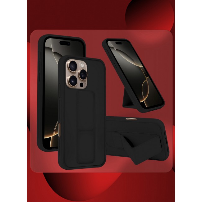 MARGOUN for iPhone 16 Pro Case Premium PU Leather Case with Stand Function Shockproof and Anti Scratch Finger Grip Case Cover / 1