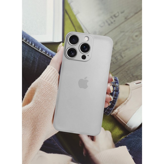 MARGOUN for iPhone 16 Pro Max Case Cover Air Skin Series Back Cover Sturdy Durable Thin Case Drop Protection Cover Clear / Light Grey