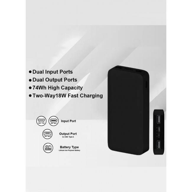 MARGOUN 20000mAh Power Bank Portable Charger,18W High Capacity, External Battery Pack Compatible with Smart Devices