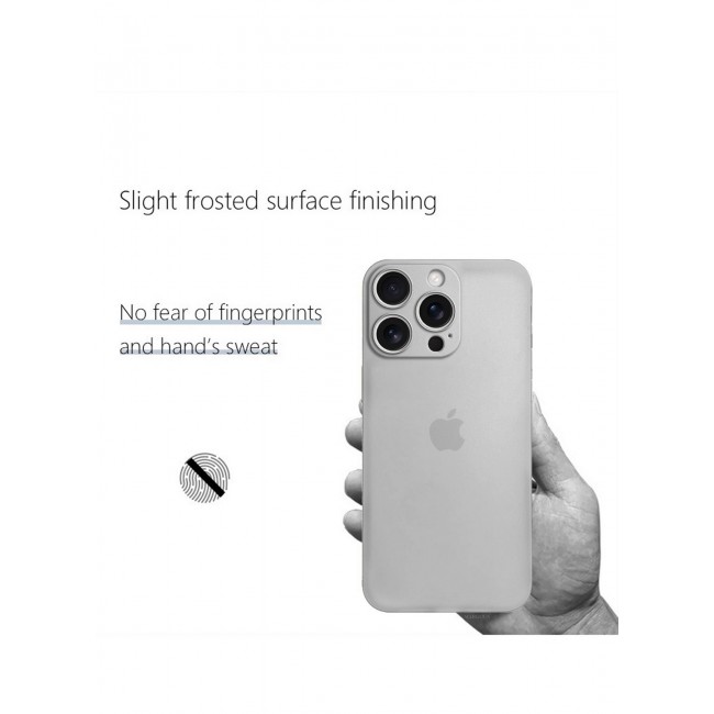 MARGOUN for iPhone 16 Pro Max Case Cover Air Skin Series Back Cover Sturdy Durable Thin Case Drop Protection Cover Clear / Light Grey