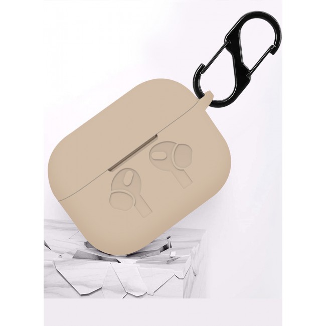 CATANES for Airpods 3 Case, Premium Silicone Case with Carabiner Shockproof Soft Silicone Protective Case for Men,Women - A
