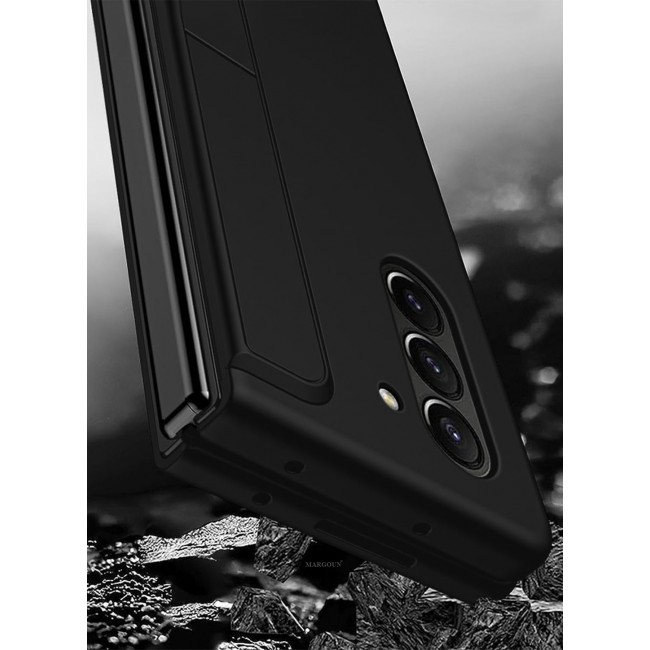 MARGOUN for Galaxy Z Fold 6 Case, with S Pen &amp; S Pen Holder, Built-in Hinge Protection &amp; Durable Kickstand Drop-Proof Military Grade Protection Phone Case / Black