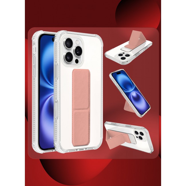MARGOUN for iPhone 16 Pro Case with Phone Grip and Expanding Stand, Kickstand Fully Protective Cover with Phone Grip Holder / 7