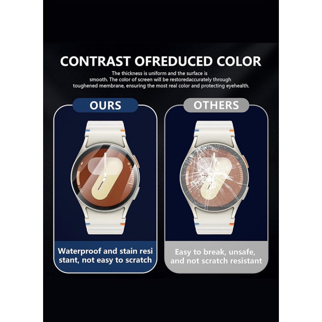 CATANES for Samsung Galaxy Watch 7 40mm 2 Pack Screen Protector Tempered Glass Anti-Scratch 9H Ultra-thin Screen Protector Protective Film Cover Accessories
