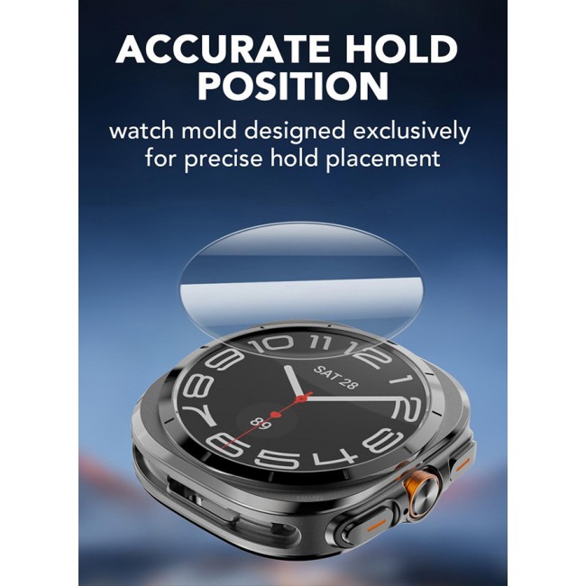 CATANES for Samsung Galaxy Watch 7 Ultra 2 Pack Screen Protector Tempered Glass Anti-Scratch 9H Ultra-thin Screen Protector Protective Film Cover Accessories