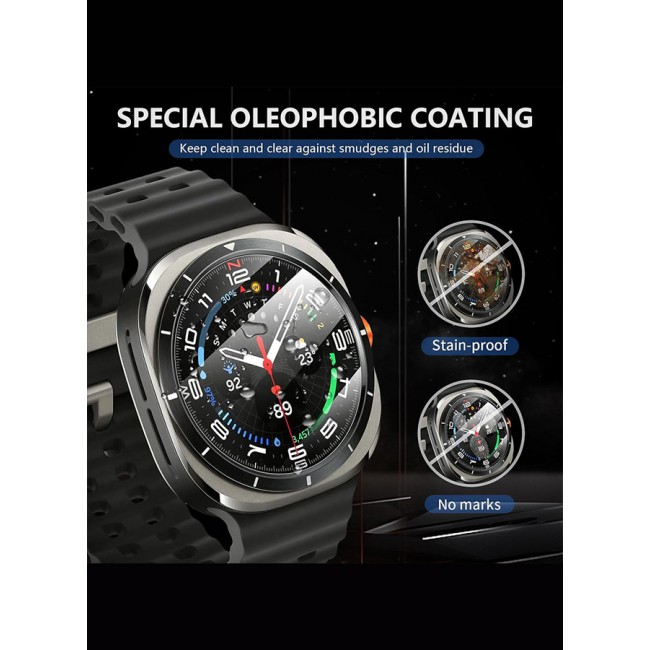 CATANES for Samsung Galaxy Watch 7 Ultra 2 Pack Screen Protector Tempered Glass Anti-Scratch 9H Ultra-thin Screen Protector Protective Film Cover Accessories