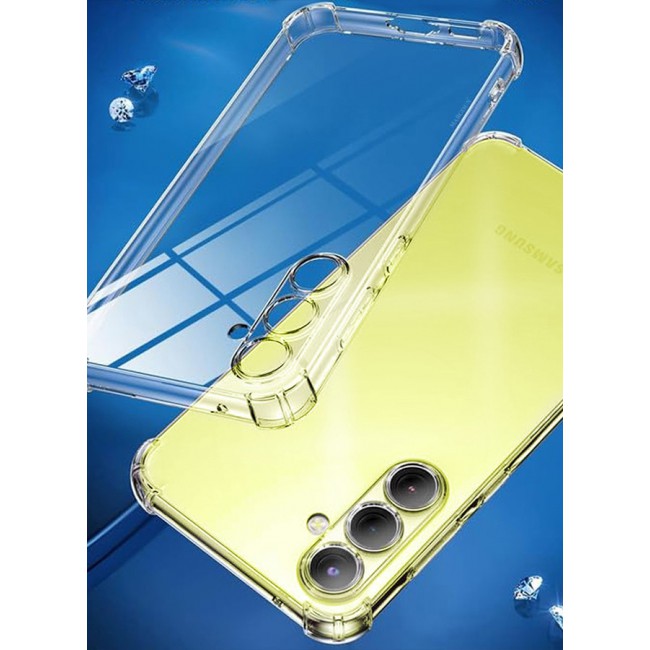 MARGOUN for Samsung Galaxy A15 2 Pack Clear Case and Screen Protector Ultra Slim Thin Flexible Scratch Resistant Transparent TPU Shockproof Case