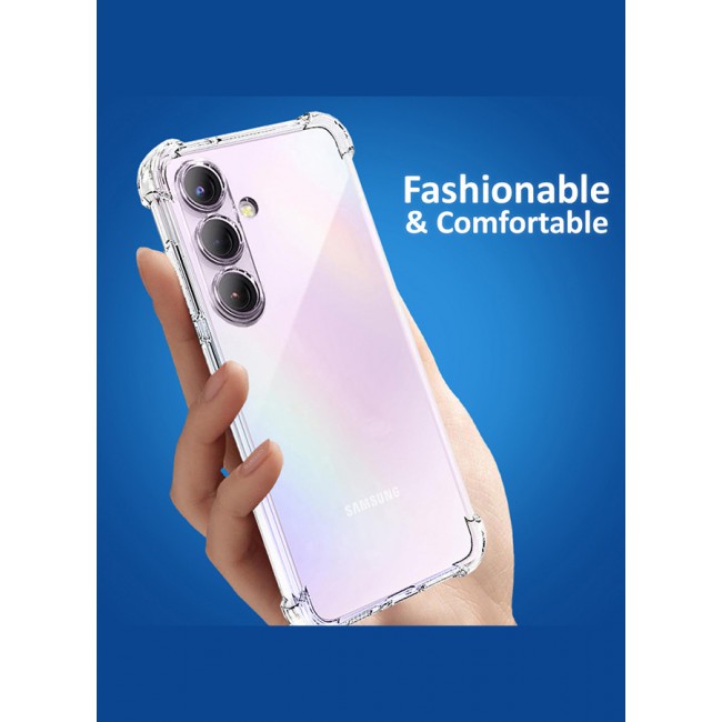 MARGOUN for Samsung Galaxy A35 5G 3 Pack Clear Case and 2 Screen Protectors Ultra Slim Thin Flexible Scratch Resistant Transparent TPU Shockproof Case