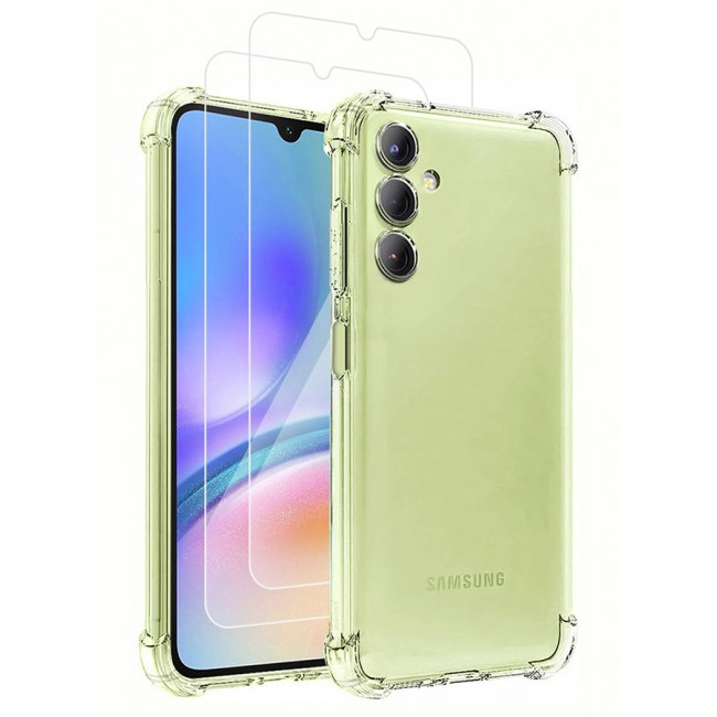 MARGOUN for Samsung Galaxy A05s 3 Pack Clear Case and 2 Screen Protectors Ultra Slim Thin Flexible Scratch Resistant Transparent TPU Shockproof Case