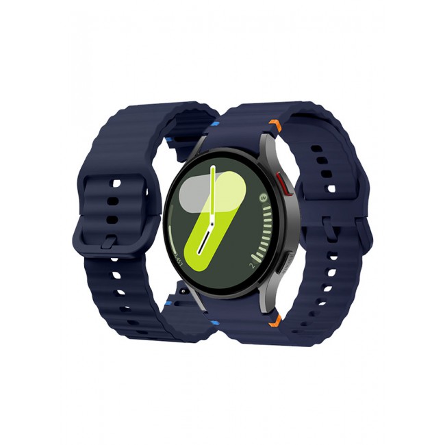 MARGOUN for Samsung Galaxy Watch Samsung Galaxy Watch Silicone Sport  Band with Decorative Woven Line Durable and Sport Design for Men Women Dark 