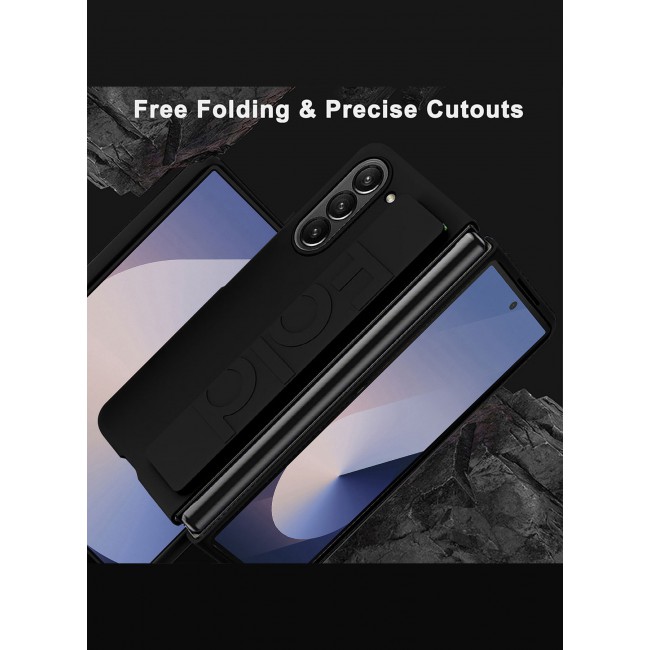 MARGOUN for Samsung Galaxy Z Fold 6 2024 Case, Slim and Lightweight Design, Wrist Strap Handheld Folding Mobile Phone Protective Case / Black