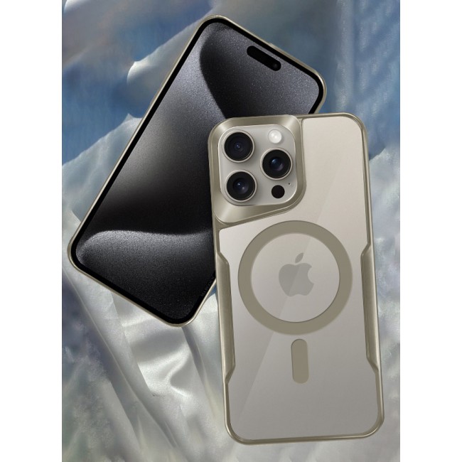 CATANES iPhone 15 Pro Max Case Magnetic Phone Case Slim Shockproof Cover New Design Electroplated Case Cover Titanium