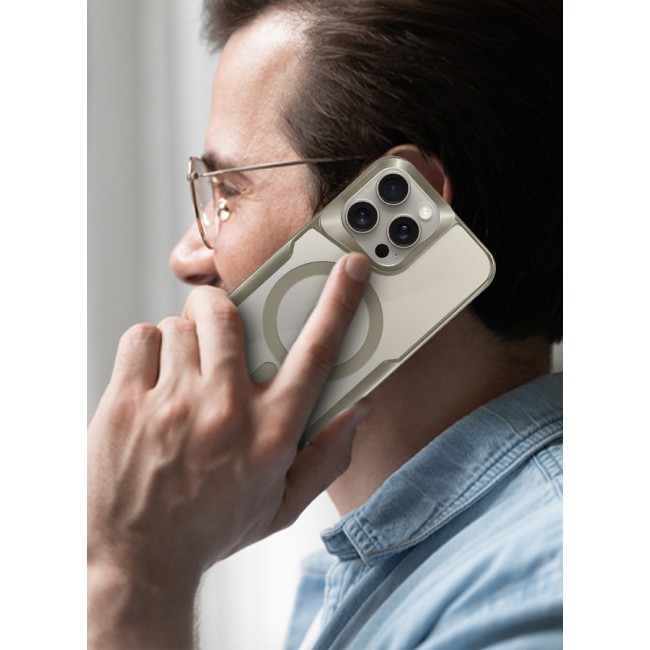 CATANES iPhone 15 Pro Max Case Magnetic Phone Case Slim Shockproof Cover New Design Electroplated Case Cover Titanium