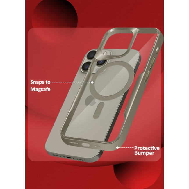 CATANES 2 Pack for iPhone 15 Pro Max Case and Screen Protector Magnetic Phone Case Slim Shockproof Cover New Design Electroplated Case Cover Titanium
