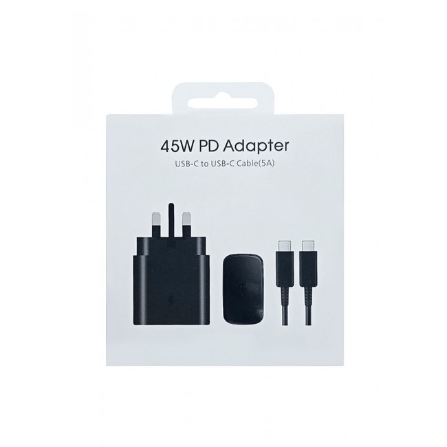Samsung 45W USB C Super Fast Charger USB C Plug 45W with Type C Charger Cable Compatible with Type C Devices /Black