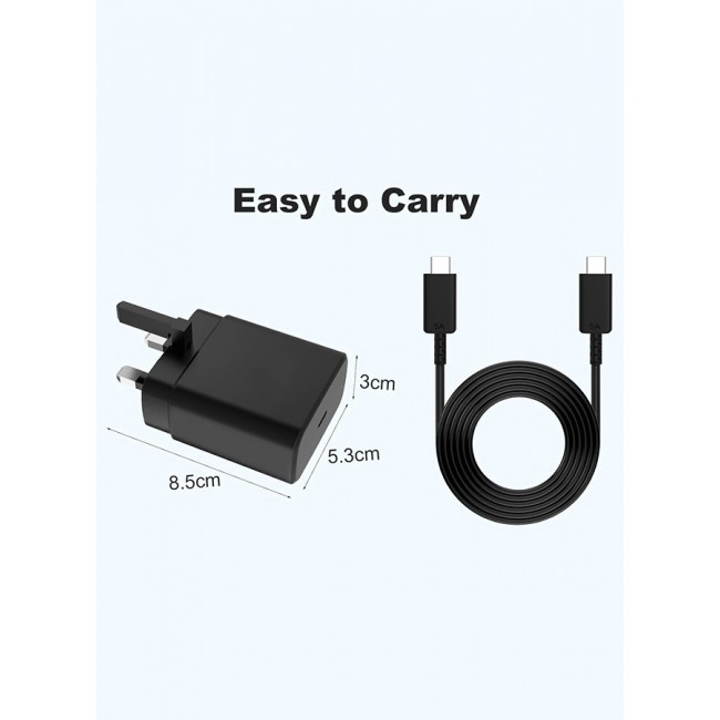 Samsung 45W USB C Super Fast Charger USB C Plug 45W with Type C Charger Cable Compatible with Type C Devices /Black