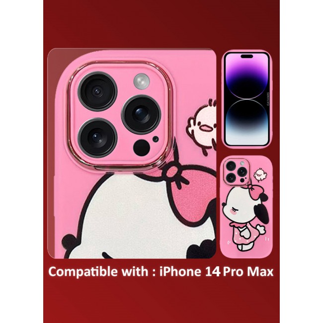 MARGOUN iPhone 14 Pro Max Case Cover Cartoon Case Unique Design for Women Girls with Camera Lens Protection P01