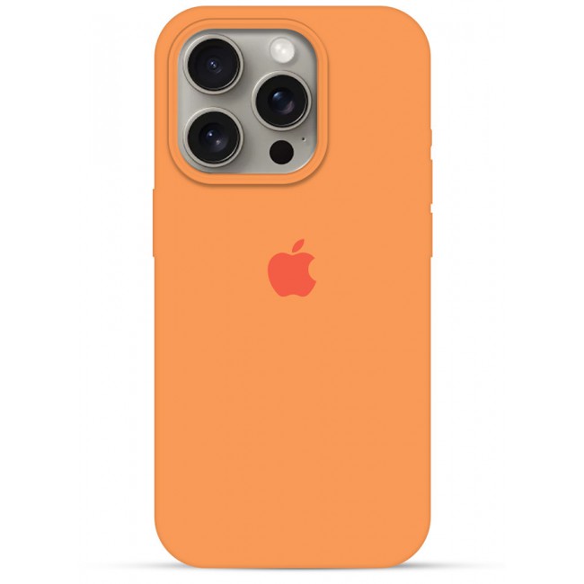 CATANES 2 Pack For iPhone 15 Pro Case and Screen Protector Silicone Case Full Body Protective Cover Shockproof Slim Phone Case Anti-Scratch Soft Microfiber Lining Orange