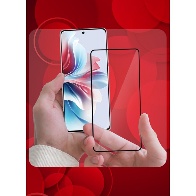 MARGOUN 2 Pack For Oppo Reno11 F Tempered Glass Screen Protector Anti-Scratch Case Friendly HD Clear Protective Film