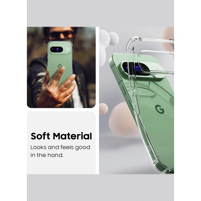 CATANES for Google Pixel 9 2 Packs TPU Case and Screen Protector Shockproof Soft TPU Bumper and Hard PC Back Case Anti-Scratch,Drop Protection,Slim Fit Gorilla Case Cover