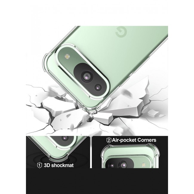 CATANES for Google Pixel 9 2 Packs TPU Case and Screen Protector Shockproof Soft TPU Bumper and Hard PC Back Case Anti-Scratch,Drop Protection,Slim Fit Gorilla Case Cover
