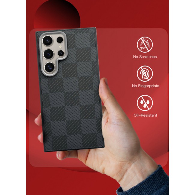 CATANES for Samsung Galaxy S24 Ultra 2 Pack Case Cover and Screen Protector 2024 New Pattern Aramid Carbon Fiber Phone Case Slim Light Design - G