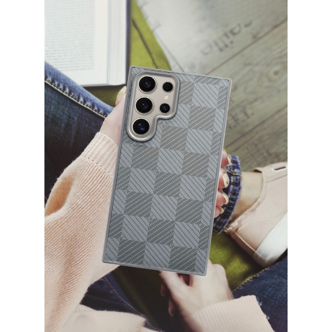 CATANES for Samsung Galaxy S24 Ultra 2 Pack Case Cover and Screen Protector 2024 New Pattern Aramid Carbon Fiber Phone Case Slim Light Design - H