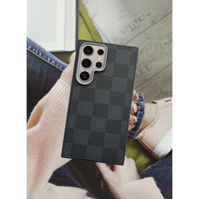 CATANES for Samsung Galaxy S24 Ultra 2 Pack Case Cover and Screen Protector 2024 New Pattern Aramid Carbon Fiber Phone Case Slim Light Design - G