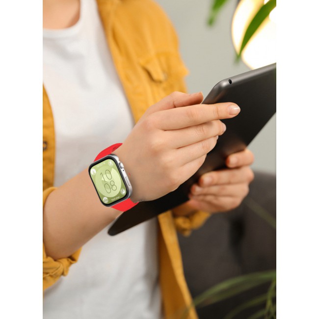 MARGOUN for Huawei Watch Fit 3 Watch Band Soft Silicone Strap for Men Women Stylish Waterproof Watch Band /Red