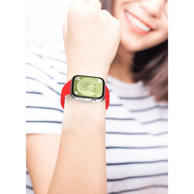MARGOUN for Huawei Watch Fit 3 Watch Band Soft Silicone Strap for Men Women Stylish Waterproof Watch Band /Red