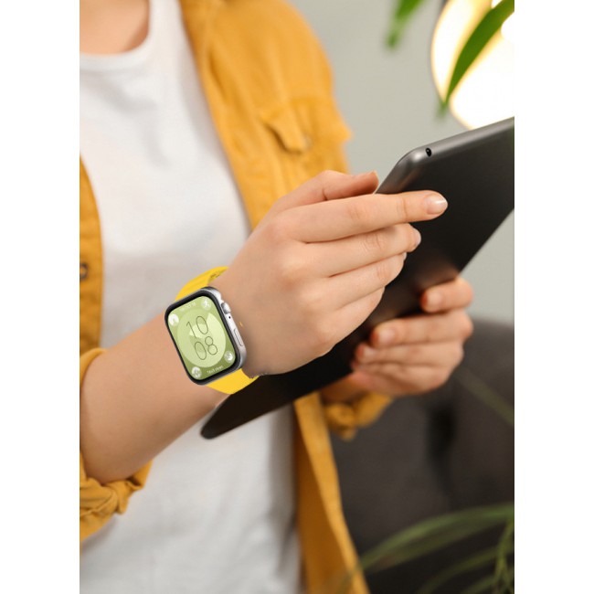 MARGOUN for Huawei Watch Fit 3 Watch Band Soft Silicone Strap for Men Women Stylish Waterproof Watch Band /Yellow
