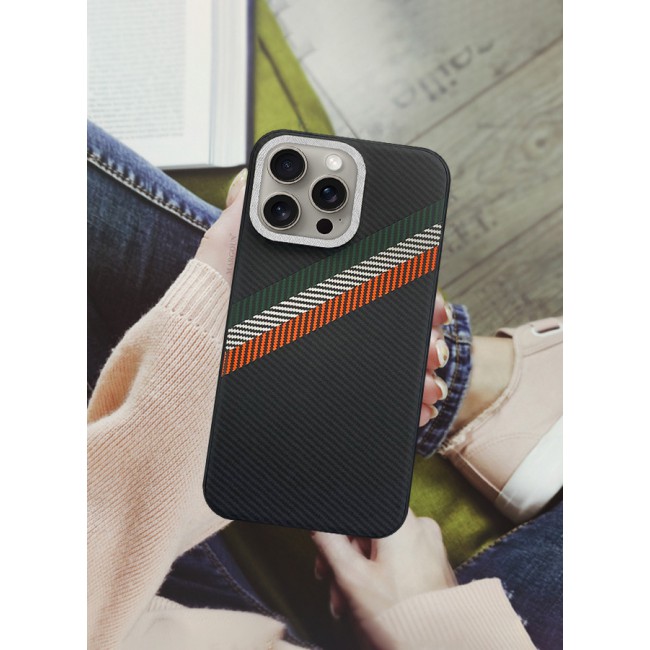 MARGOUN for iPhone 15 Pro 2 Pack Case Cover and Screen Protector Carbon Fiber Pattern Phone Case Slim Shockproof Back Cover - Z