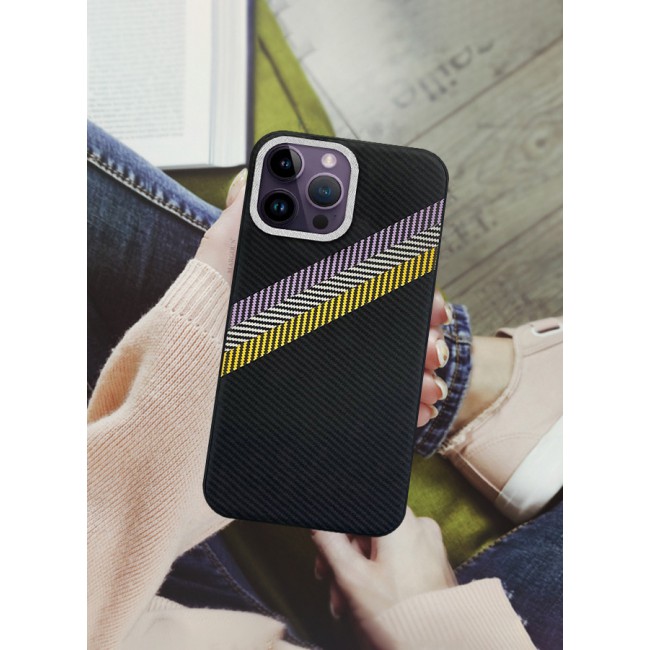 MARGOUN for iPhone 14 Pro Max 2 Pack Case Cover and Screen Protector Carbon Fiber Pattern Phone Case Slim Shockproof Back Cover - R