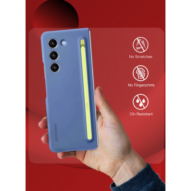 MARGOUN for Samsung Galaxy Z Fold 5 Case with Screen Protector Ultra Hybrid Premium Case with Built-in New Compact S Pen, Holder and Storage Slot for Pen Blue