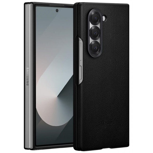 MARGOUN for Samsung Galaxy Z Fold 6 Case Cover Kindsuit Leather Case Slim and sleek silhouette / Black