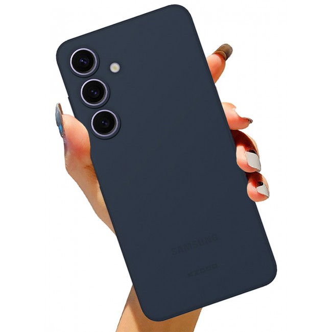 KZDOO Samsung Galaxy S24 Plus Case Slim Thin Air Skin Full Coverage Protective Case Sturdy Durable Thin Case Drop Protection Case Cover Transparent Blue