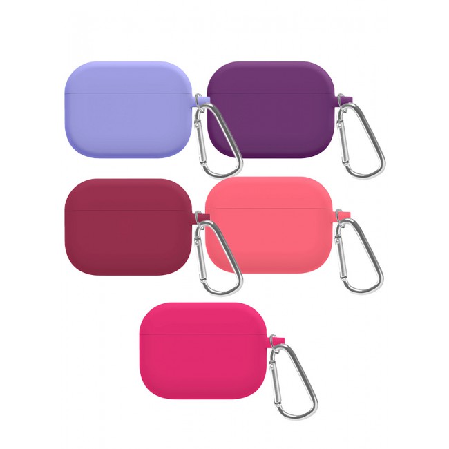 MARGOUN 5 Pack Shockproof Case For Airpod Pro Silicone Protective Case Shockproof Case Ultra Slim Cover with Keychain Carabiner Multicolour - E