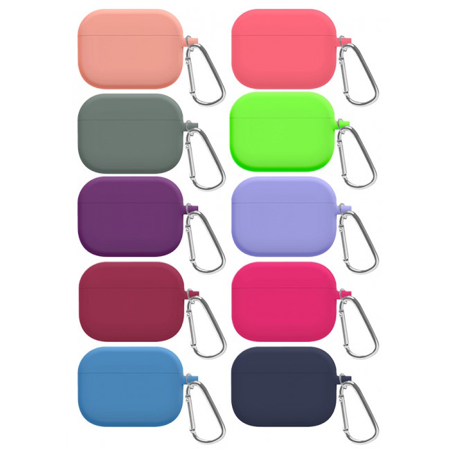 MARGOUN 10 Pack Shockproof Case For Airpod Pro Silicone Protective Case Shockproof Case Ultra Slim Cover with Keychain Carabiner Multicolour