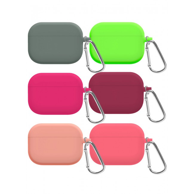 MARGOUN 6 Pack Shockproof Case For Airpod Pro Silicone Protective Case Shockproof Case Ultra Slim Cover with Keychain Carabiner Multicolour - H