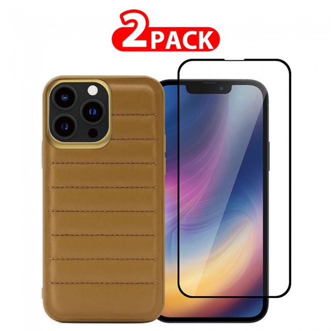 MARGOUN 2 Pack for iPhone 13 Pro Max Case Cover with Screen Protector Tempered Glass, Full Protection Back Case Dale Collection Horizon - Dark Blue