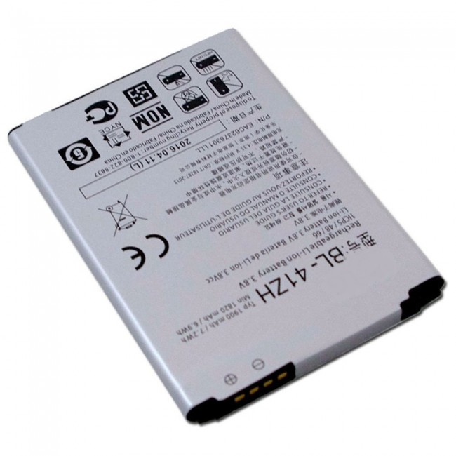 Genuine LG OEM Internal Battery Replacement 1900mAh BL-Z1ZH Compatible with LG L50, LG Tribute 2 Leon C40 Power L22C Destiny L21G Sunset L33L Non Retail Packaging