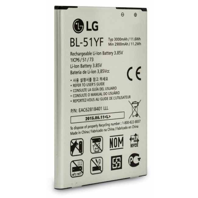 Genuine LG OEM Internal Battery Replacement 2900mAh LG BL-51YF  For LG G4 Phone NON Retail Package
