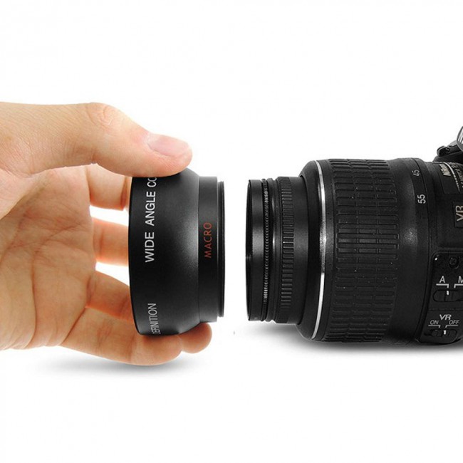 52mm Wide Angle and Macro Lens Set for Nikon Cameras