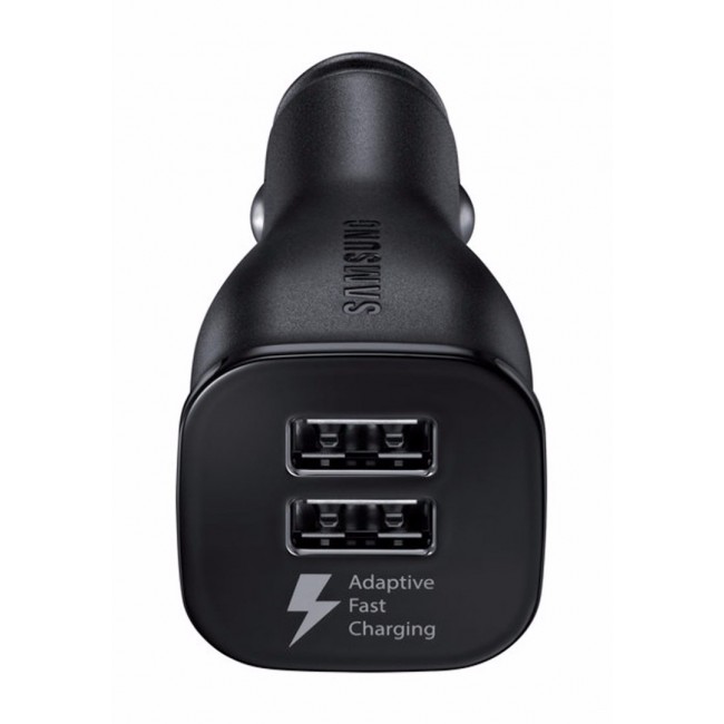 Samsung Adaptive Fast Charge Dual-Port Car Charger Compatible with Type-C Devices - Black