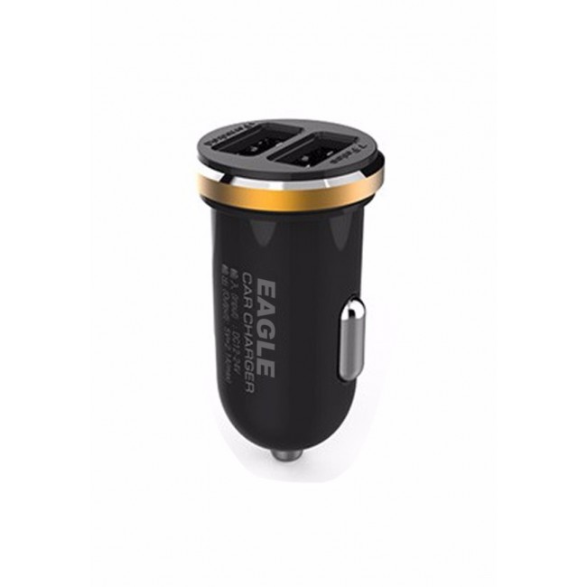 Eagle DL-C22 USB Car Charger Compatible with Apple Series - Black