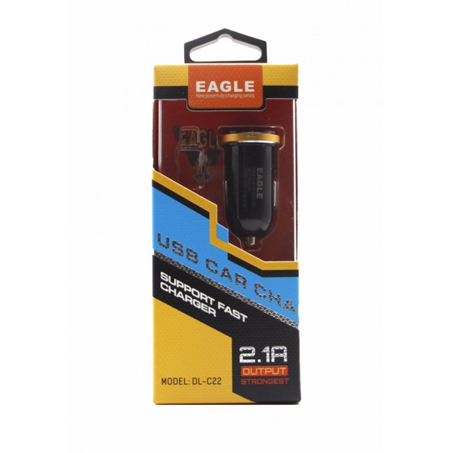 Eagle DL-C22 Universal USB Car Charger - Black